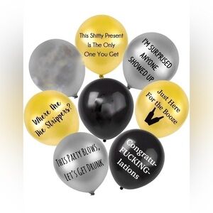 Rude funny Birthday Retirement Graduation Anniversary Housewarming Bday balloons